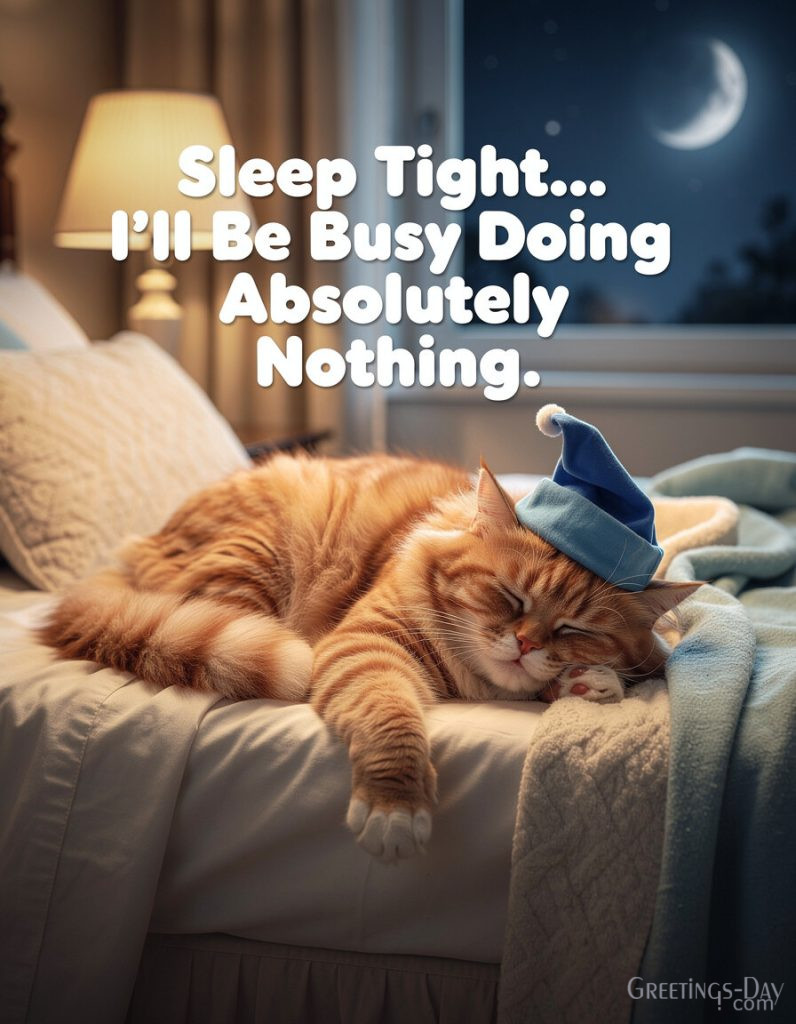cute-funny-good-night-sleepy-cat-sleep-tight with the text