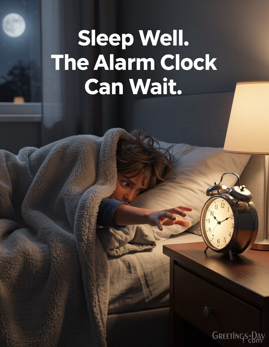 Sleep Well. The Alarm Clock Can Wait.