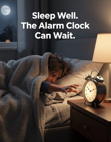 Sleep Well. The Alarm Clock Can Wait.
