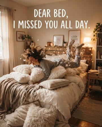 Dear Bed, I Missed You All Day.