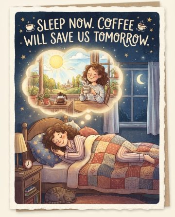 Sleep Now. Coffee Will Save Us Tomorrow.