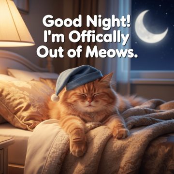 Good Night! I’m Officially Out of Meows.