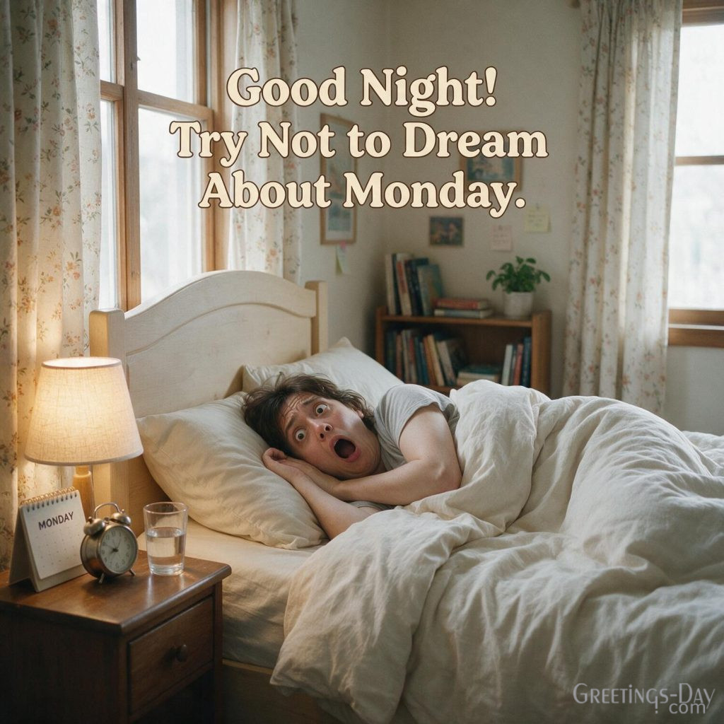 funny-good-night-meme-dream-about-monday with the text