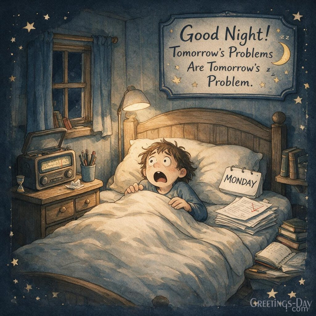 funny-good-night-quote-tomorrows-problems with the text 