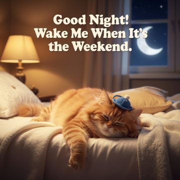 Good Night! Wake Me When It’s the Weekend.