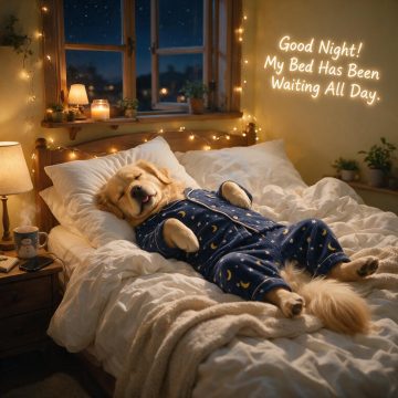 Good Night! My Bed Has Been Waiting All Day.