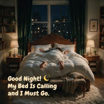 Good Night! My Bed Is Calling and I Must Go.