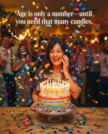 Funny Happy Birthday Quote – Age Is Only a Number Until You Need That Many Candles