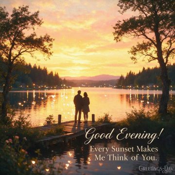 Good Evening! Every Sunset Makes Me Think of You