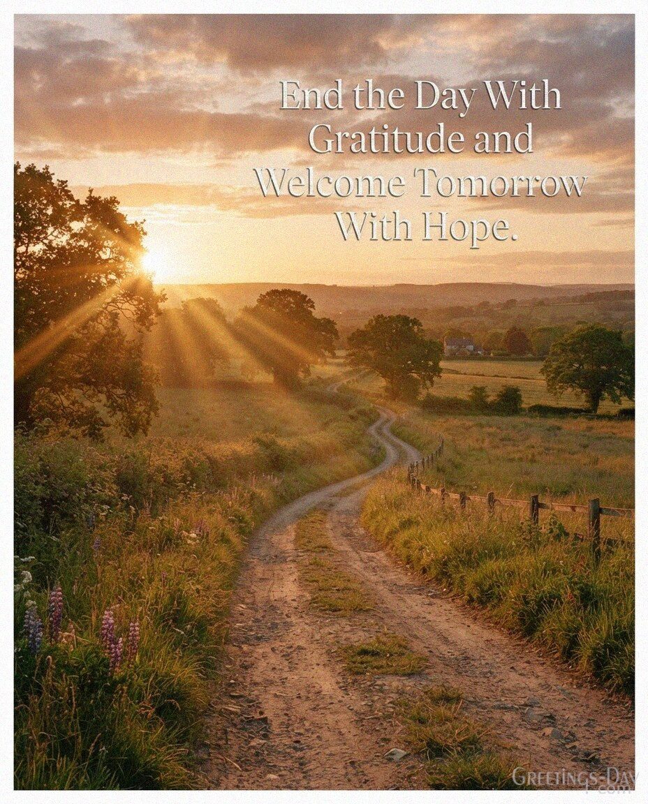 End the Day With Gratitude and Welcome Tomorrow With Hope