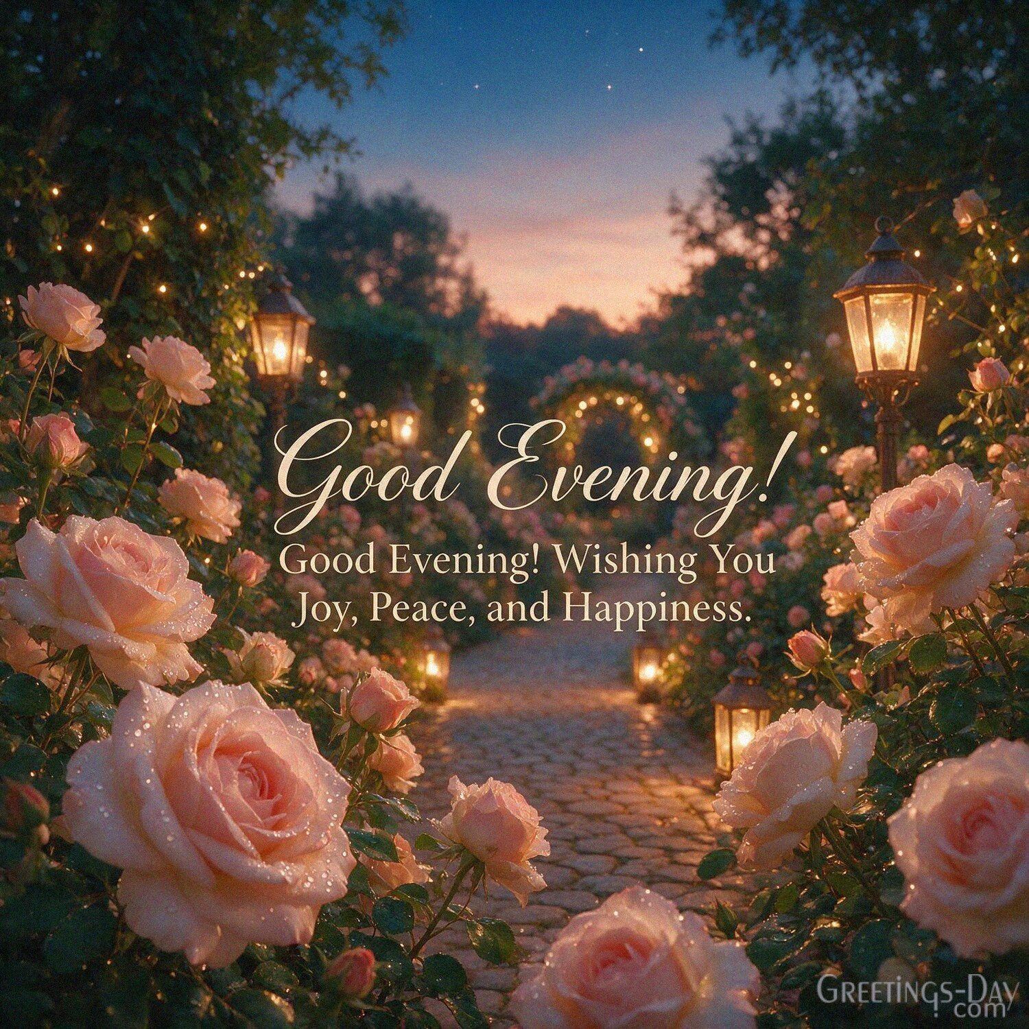 Good Evening! Wishing You Joy, Peace, and Happiness