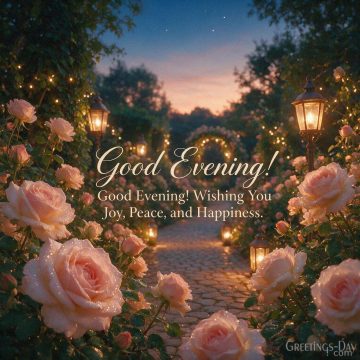 Good Evening! Wishing You Joy, Peace, and Happiness