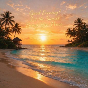 Good Evening! Let the Sunset Bring You Peace