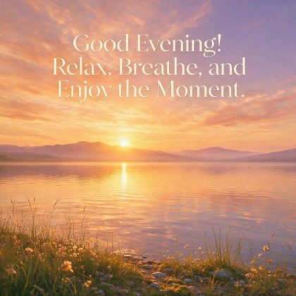 Good Evening! Relax, Breathe, and Enjoy the Moment
