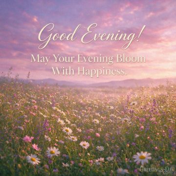 Good Evening! May Your Evening Bloom With Happiness