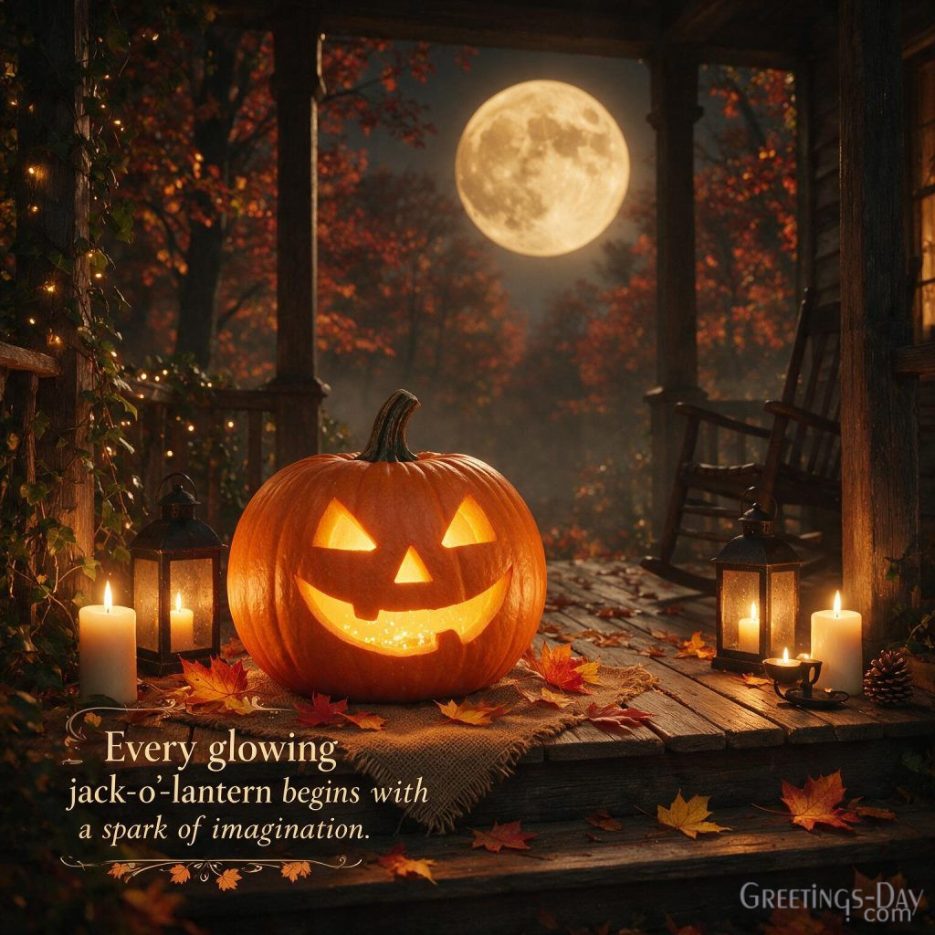 Spooky Halloween quotes image featuring haunted Victorian mansion, bats, moonlight, and mysterious Halloween saying