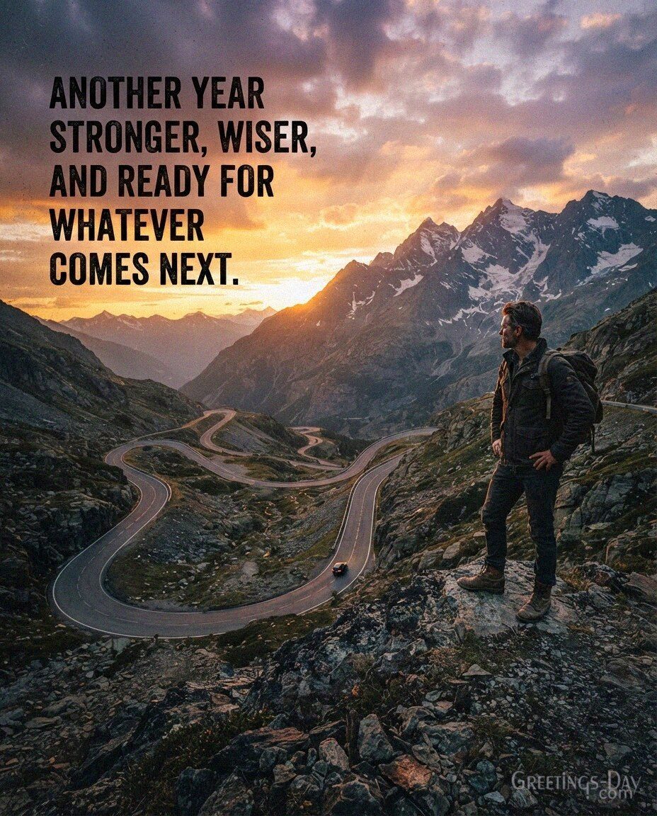 Happy Birthday Quote for Him – Another Year Stronger and Wiser