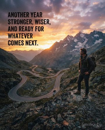 Happy Birthday Quote for Him – Another Year Stronger and Wiser