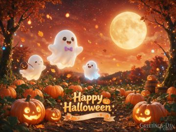 Happy Halloween Cute Ghost Wallpaper