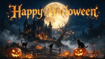 Happy Halloween Haunted Castle Wallpaper