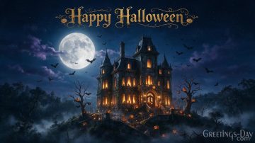 Happy Halloween Haunted Mansion Wallpaper