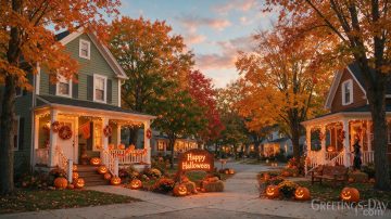 Happy Halloween Pumpkin Street Wallpaper