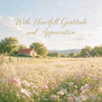 With Heartfelt Gratitude and Appreciation