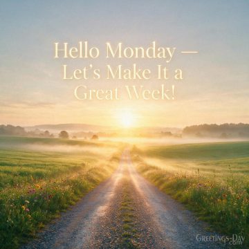 Hello Monday — Let’s Make It a Great Week!