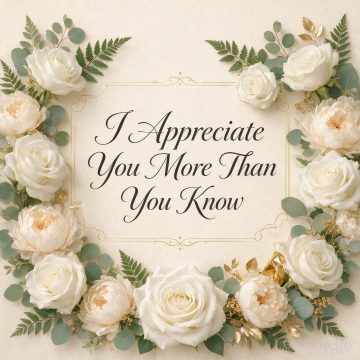 I Appreciate You More Than You Know