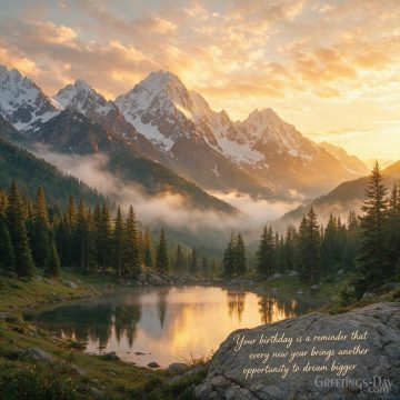 Inspirational Birthday Quote – Every New Year Is an Opportunity to Dream Bigger