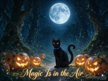 Magic Is in the Air – Halloween Witch Wallpaper