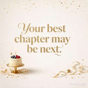 Inspirational Short Birthday Quote – Your Best Chapter May Be Next