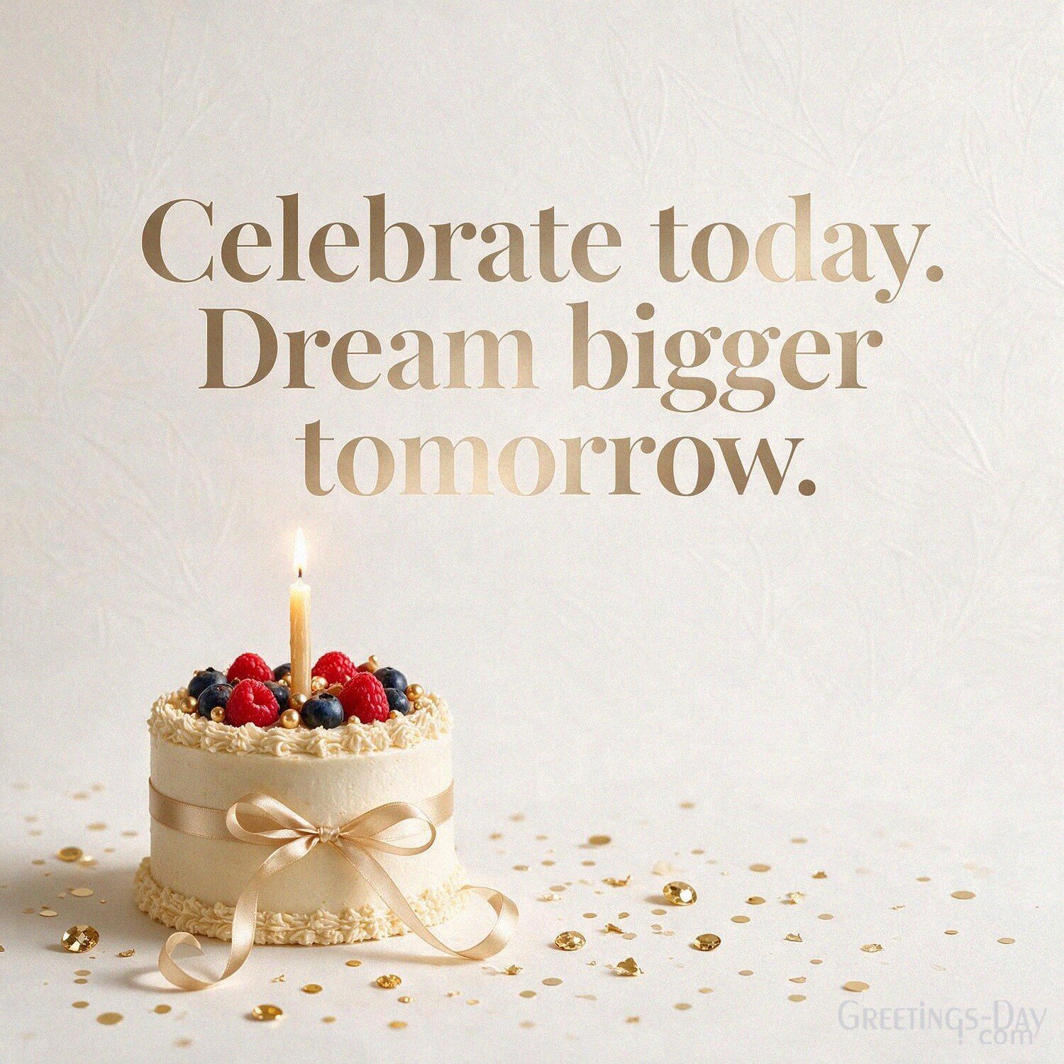Short Birthday Quote – Celebrate Today and Dream Bigger Tomorrow