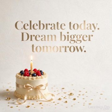 Short Birthday Quote – Celebrate Today and Dream Bigger Tomorrow