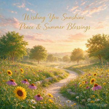 Wishing You Sunshine, Peace & Summer Blessings