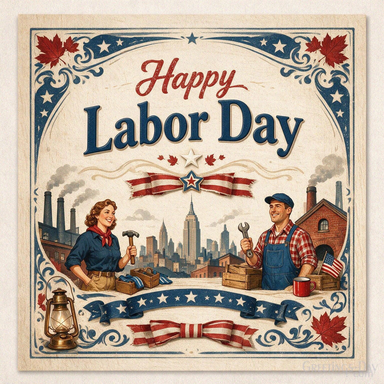 Vintage Happy Labor Day
