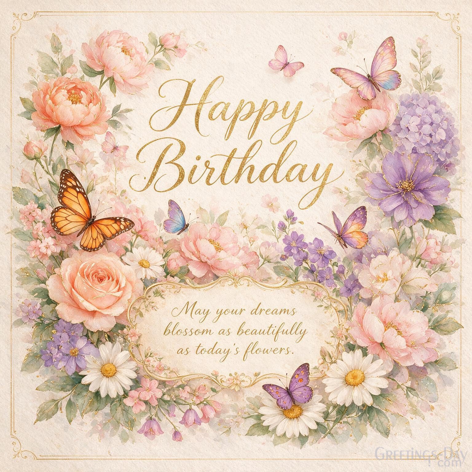 Have a Wonderful Birthday – May Your Dreams Blossom as Beautifully as Today’s Flowers