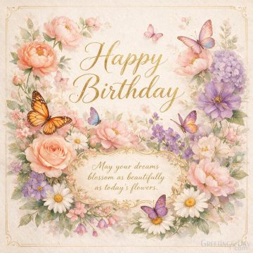 Have a Wonderful Birthday – May Your Dreams Blossom as Beautifully as Today’s Flowers
