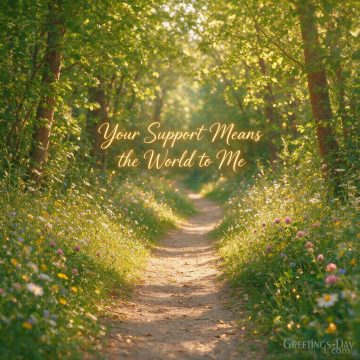 Your Support Means the World to Me