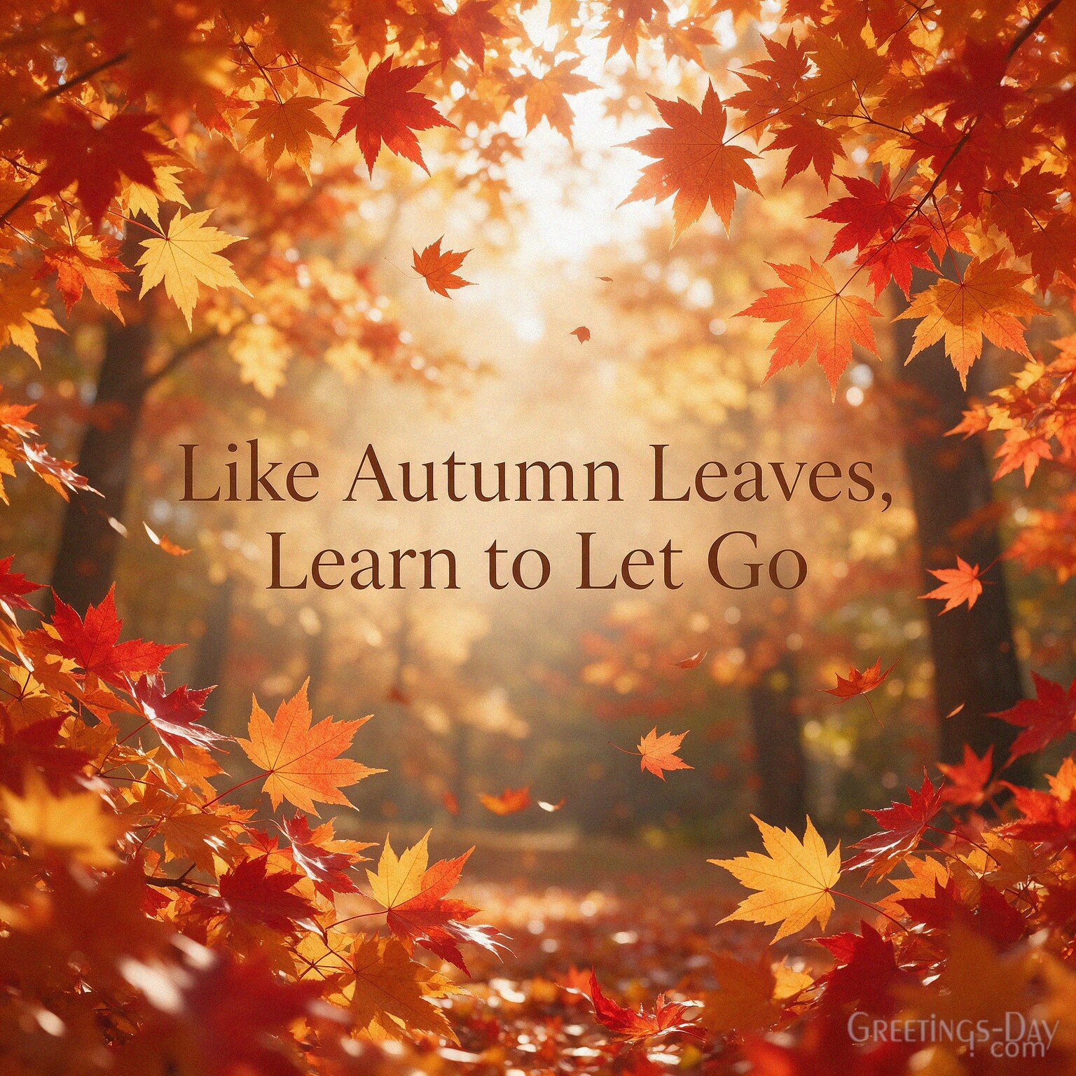 Like Autumn Leaves, Learn to Let Go