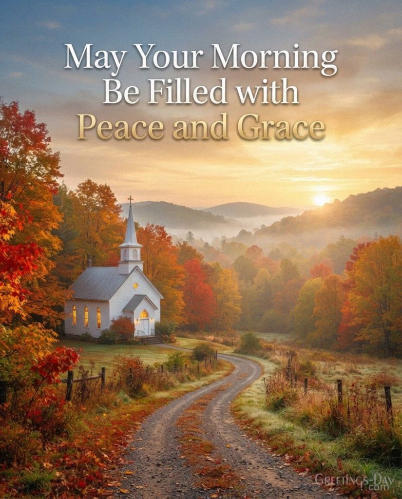 Beautiful fall morning greeting with sunflowers and autumn flowers featuring “Good Morning