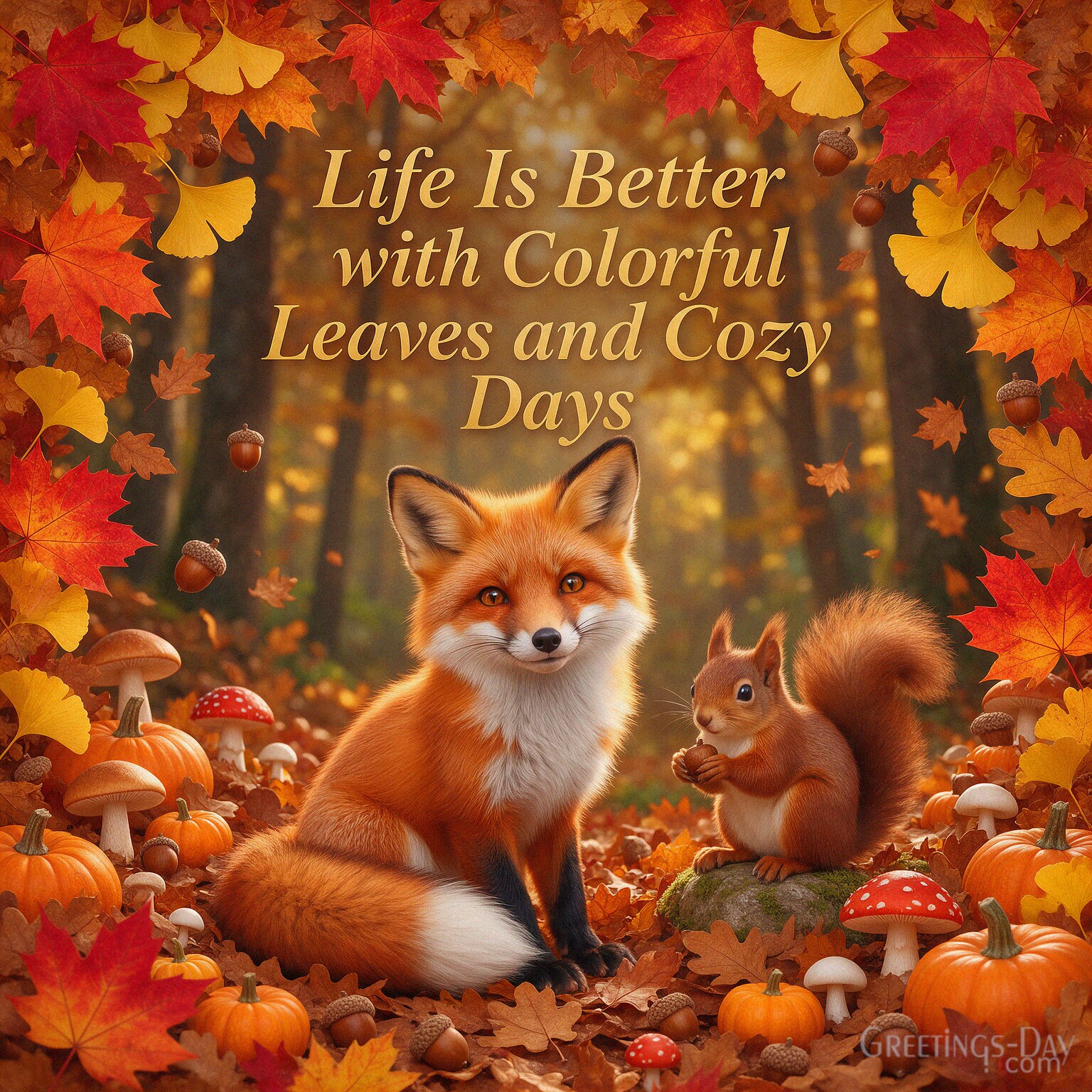 Cute Fall Quote with fox