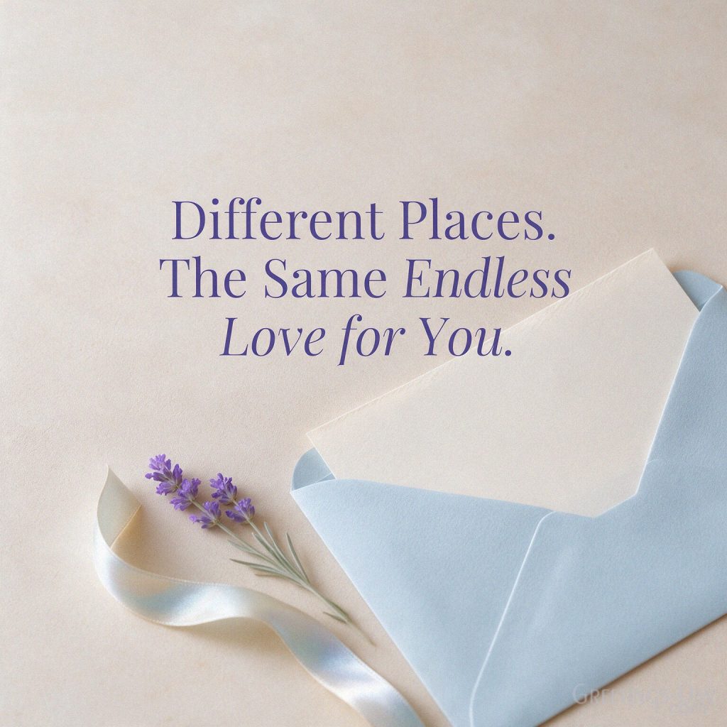 Greeting image for a daughter far away with an envelope