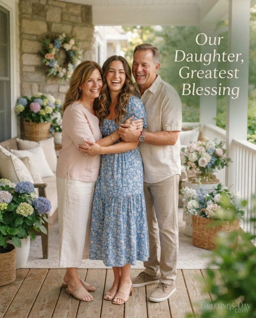 Heartfelt wish from parents reading “Our Daughter
