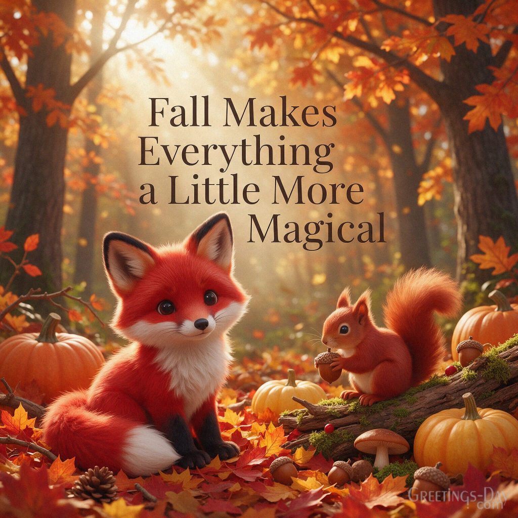 Cute Fall Quote with red fox