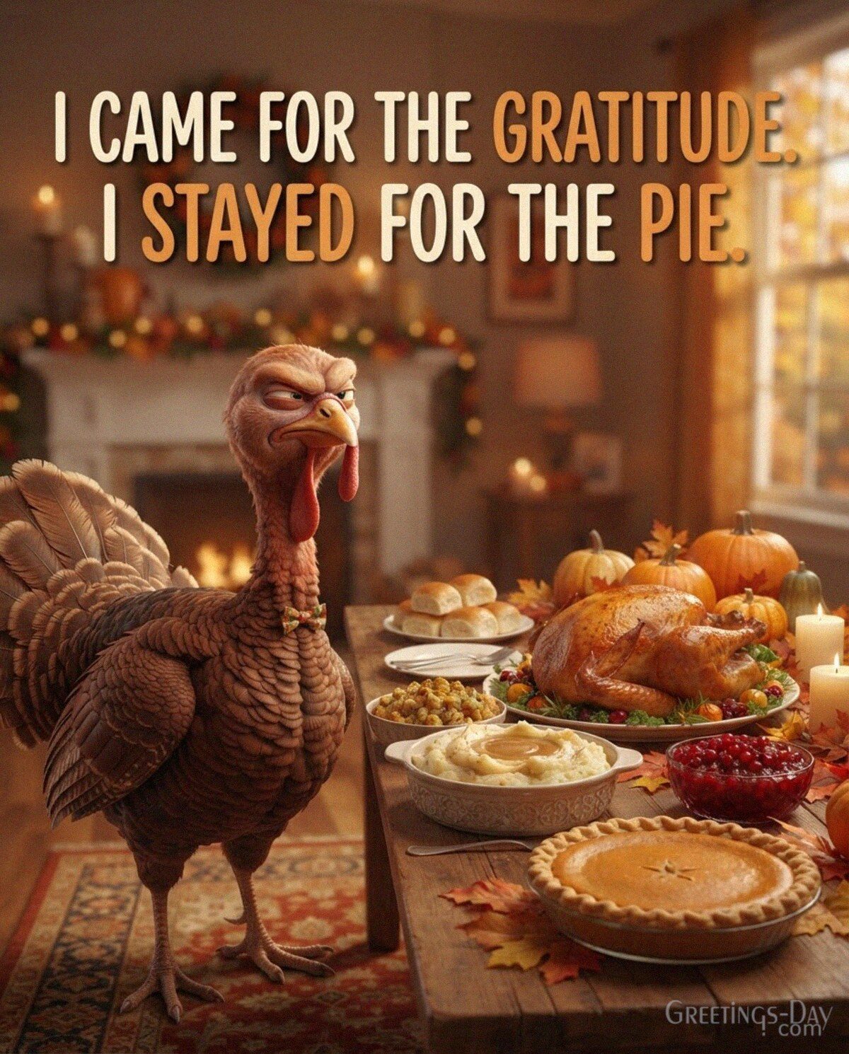 I Came for the Gratitude. I Stayed for the Pie.