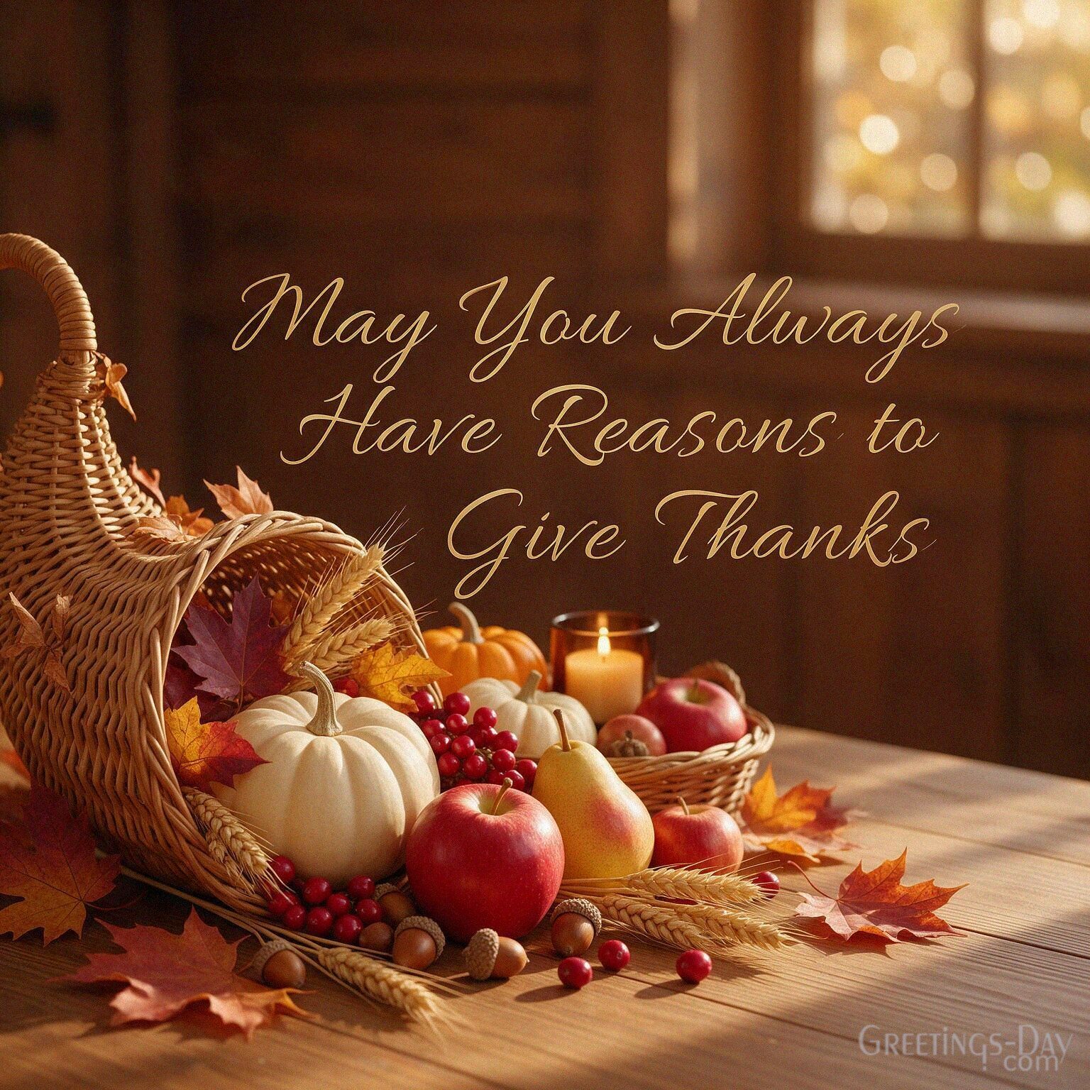 May You Always Have Reasons to Give Thanks