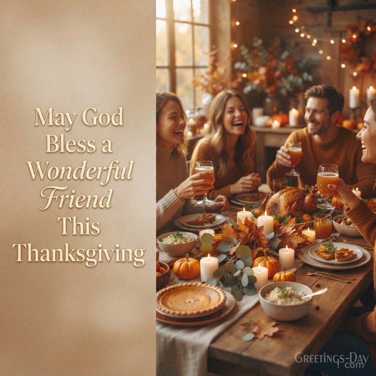 May God Bless a Wonderful Friend This Thanksgiving