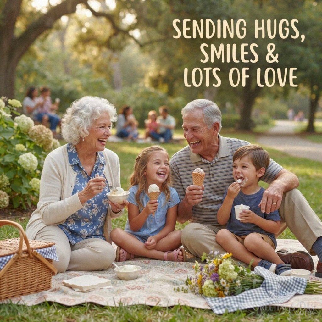Cute Grandparents Day wishes image with Grandma