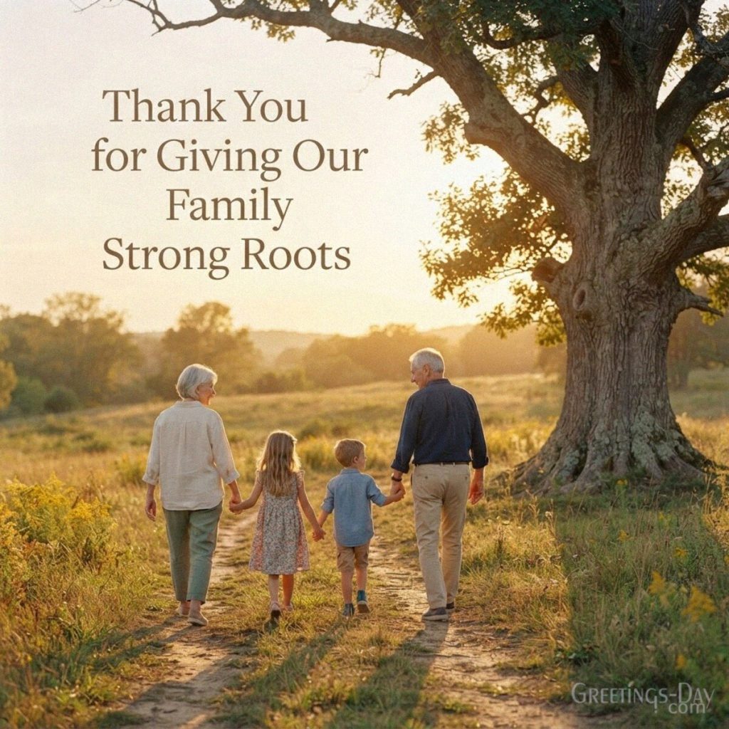 Family legacy Grandparents Day message with Grandma
